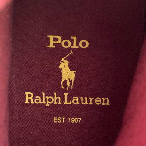 POLO by RALPH LAUREN Size 10.5 Solomon II Grey Burgundy Polo Bear Flannel High Top Sneakers
