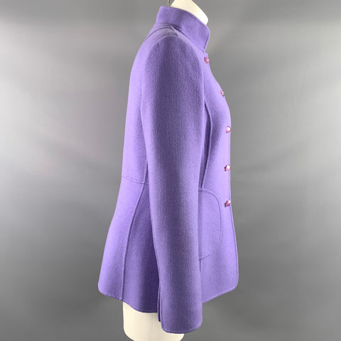 CARLISLE Size 4 Purple Lavender Wool Blend Jacket Indoor Blazer