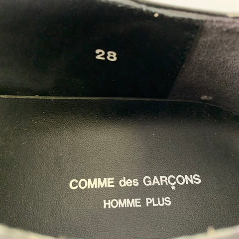 COMME des GARCONS HOMME PLUS Size 10 Black Multi-Color Perforated Lace Up Shoes