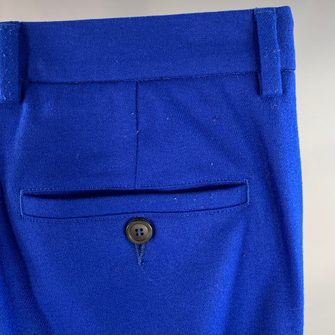EMPORIO ARMANI Size 30 Royal Blue Wool Blend Tapered Dress Pants