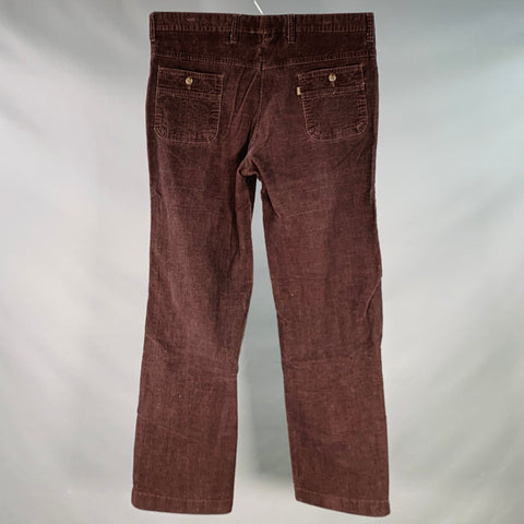 LEVI STRAUSS Vintage Size 36 Brown Corduroy Straight Zip Fly Casual Pants