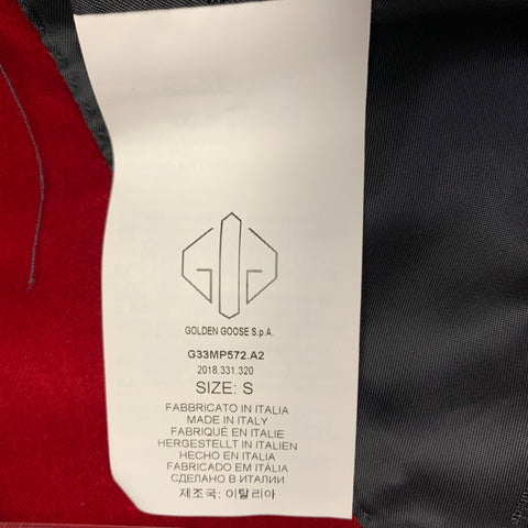GOLDEN GOOSE Size S Red Burgundy Two Toned Cotton Sport Coat