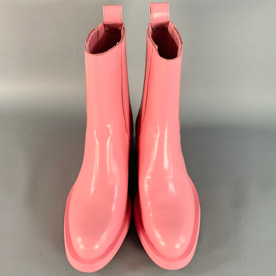 CAMPER Size 8 Pink Leather Rubber Sole Pull On Boots