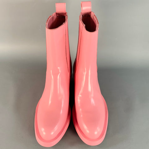 CAMPER Size 8 Pink Leather Rubber Sole Pull On Boots