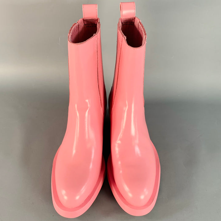 CAMPER Size 8 Pink Leather Rubber Sole Pull On Boots