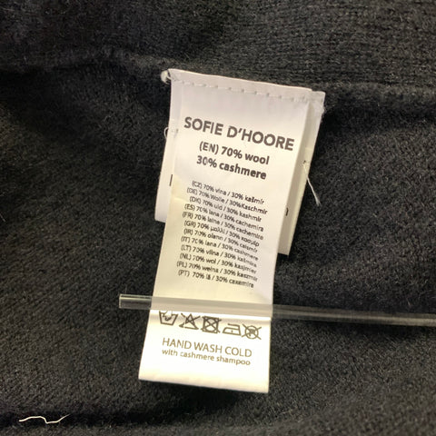 SOFIE D'HOORE Size M Black Wool Cashmere Crewneck Sweater