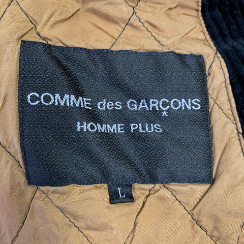 COMME des GARCONS HOMME PLUS  Size L Blue Black Jacquard Coat