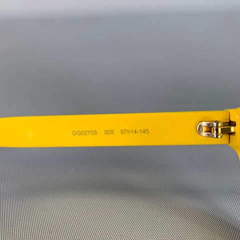 GUCCI Black yellow/red Color Block Acetate Sunglasses