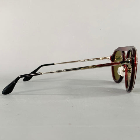 THIERRY LASRY Ghosty Red Silver Two Tone Acetate Sunglasses