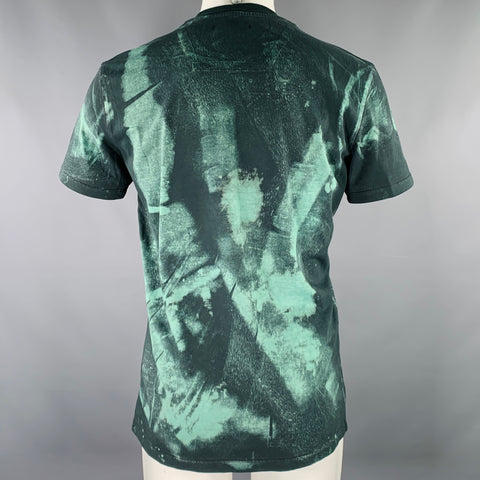 PREMIUM MOOD DENIM Size S Green Forest Green Dyed Cotton Crew-Neck T-shirt