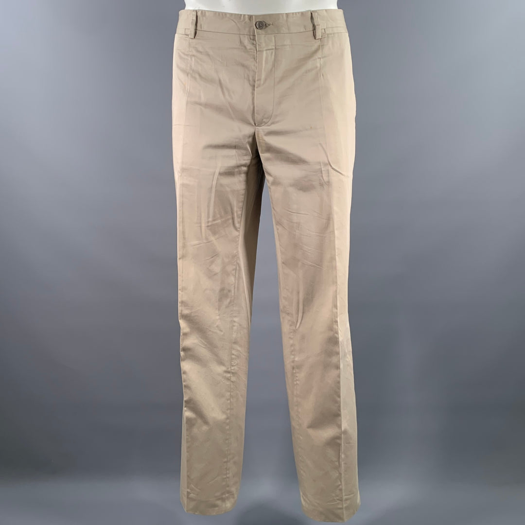 DOLCE & GABBANA Size 46 Khaki Notch Lapel Suit