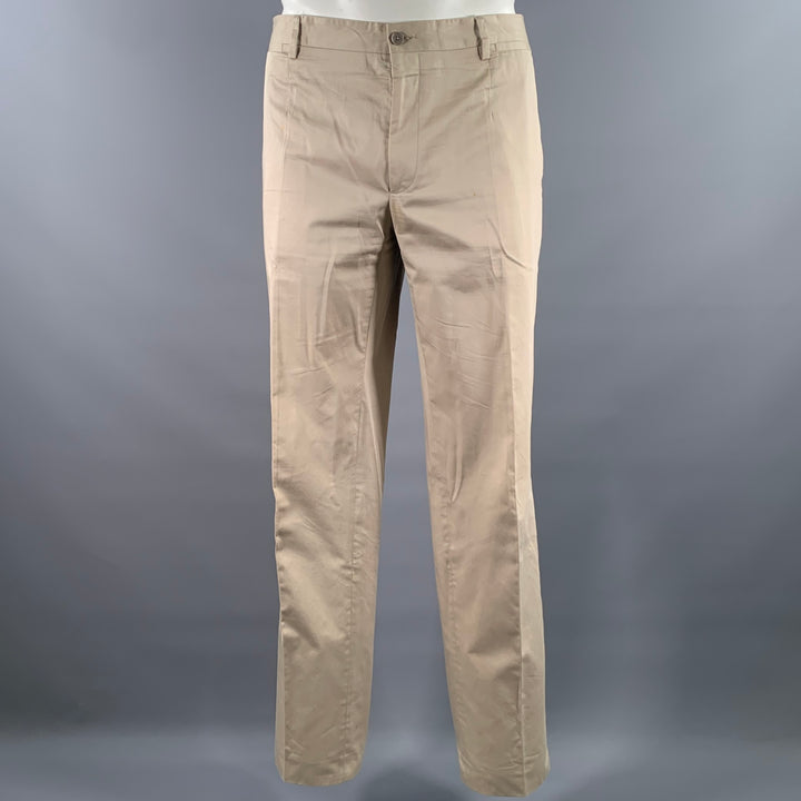 DOLCE & GABBANA Size 46 Khaki Notch Lapel Suit