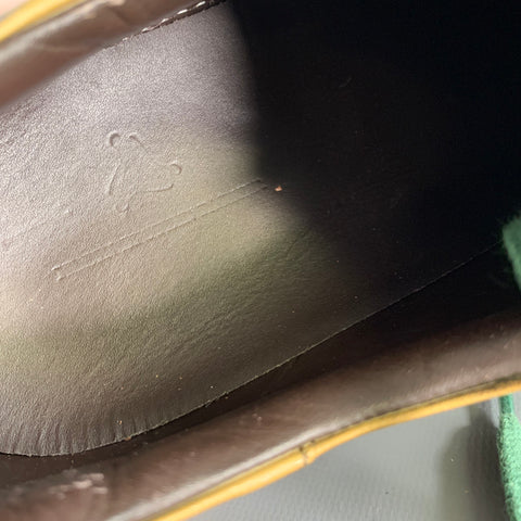 KLEIN EPSTEIN & PARKER Size 11 Green Olive Shimmery Patent Leather Sneakers