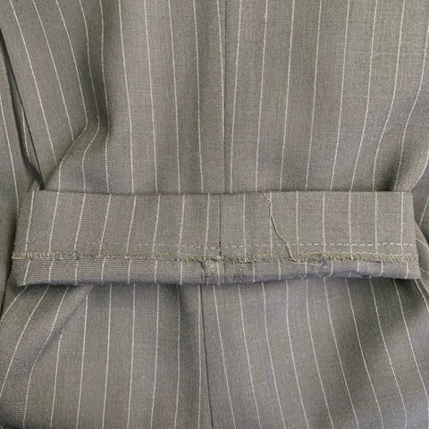 KITON Size 42 Regular Navy Grey Pinstripe Wool Notch Lapel Suit