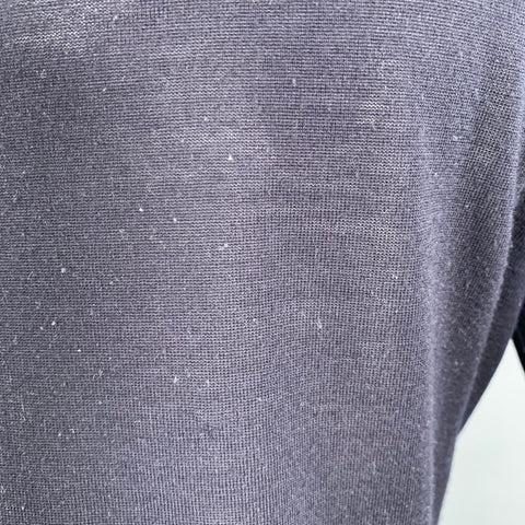 PRADA Size L Navy Knit Cotton Buttoned Polo