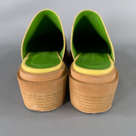 ECKHAUS LATTA Size 7 Yellow Mules Loafers