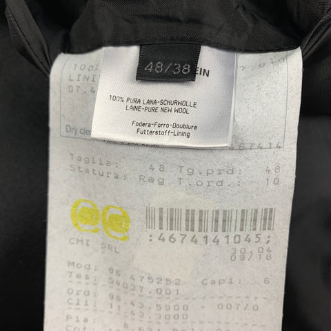 CALVIN KLEIN COLLECTION Size 38 Black Wool Peak Lapel Sport Coat