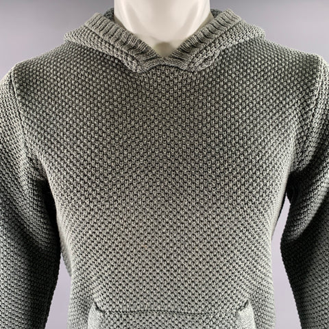 TAYLOR STITCH Size S Green Sage Knit Cotton Hoodie Sweater
