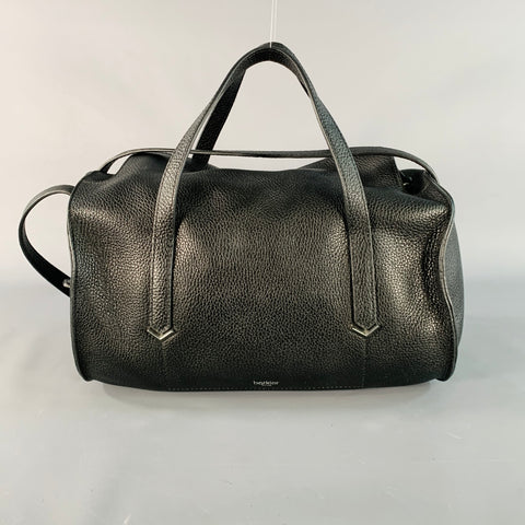 BOTKIER Black Pebble Grain Cowhide Leather Crossbody Handbag