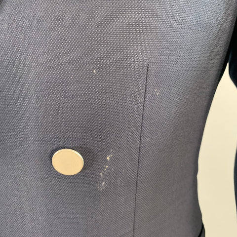 THEORY Size 36 Short Wellar Navy Woven Wool Blend Double Breasted Sport Coat