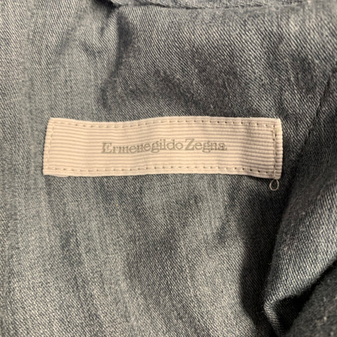 ERMENEGILDO ZEGNA Size 34 Grey Brown Cotton Blend Casual Pants