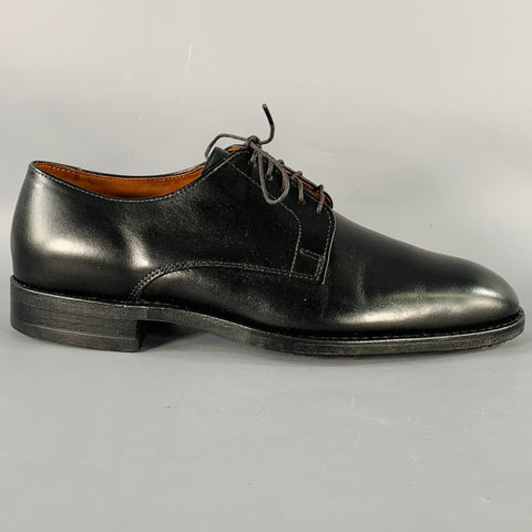 ALLEN EDMONDS Size 7 Sutter Black Leather Derby Lace-Up Shoes