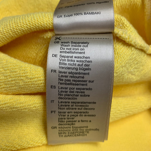 SCOTCH AND SODA Size XL Yellow Multi Color Palms Cotton Hoodie Sweatshirt