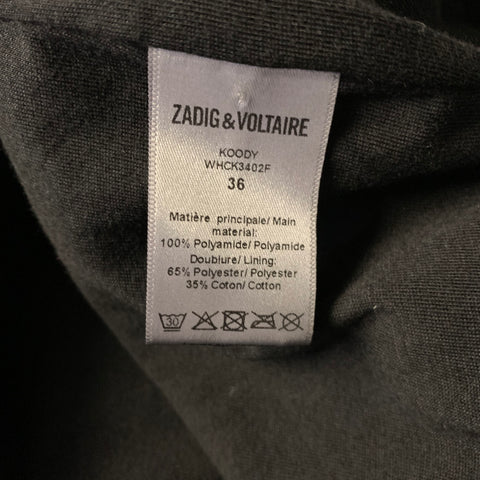 ZADIG & VOLTAIRE Size S Gold Polyamide Metallic Zip Up Jacket