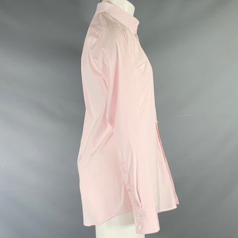 THOMAS PINK Size S Pink Cotton Blend Slim Fit Long Sleeve Shirt