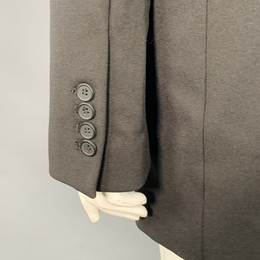 ZAC POSEN Size 12 Black Polyester Blend Shawl Collar Single Button Jacket Blazer