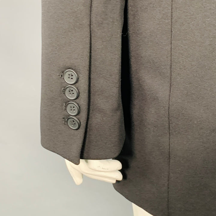ZAC POSEN Size 12 Black Polyester Blend Shawl Collar Single Button Jacket Blazer