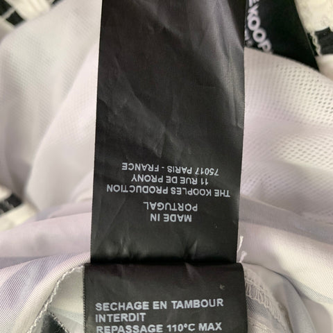 THE KOOPLES Size S White Black Stripe Polyester Drawstring Swim Trunks