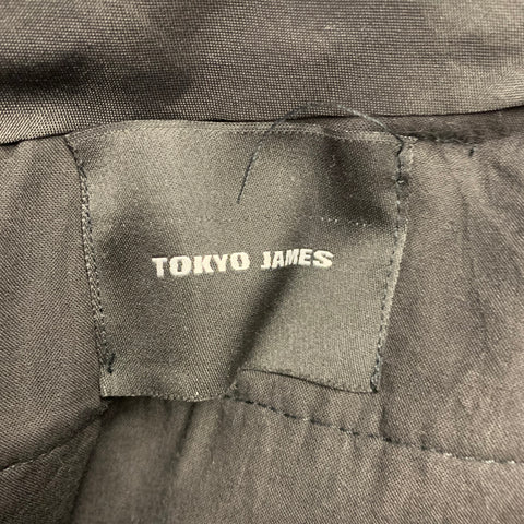TOKYO JAMES Size 30 Silver Gold Sequined Polyester Jean Cut Dress Pants