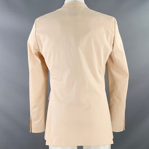 CALVIN KLEIN COLLECTION Blazer sport en mélange de coton crème, taille 38, revers cranté