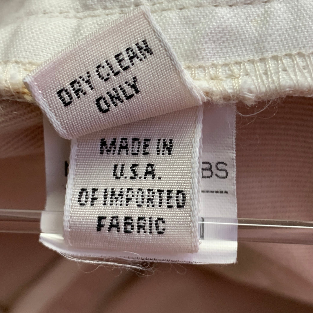 MARC JACOBS Size 34 Cream Cotton Twill Straight Zip Fly Casual Pants