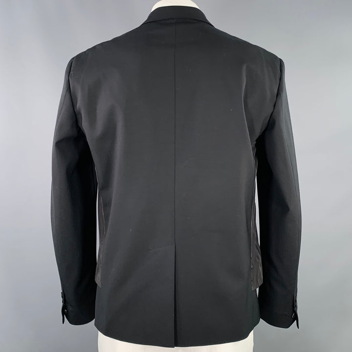 DSQUARED2 Size 44 Black Silver Virgin Wool Blend Utility Sport Coat