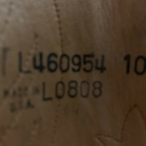 LUCCHESE Talla 10 Botas marrones desgastadas con punta en punta