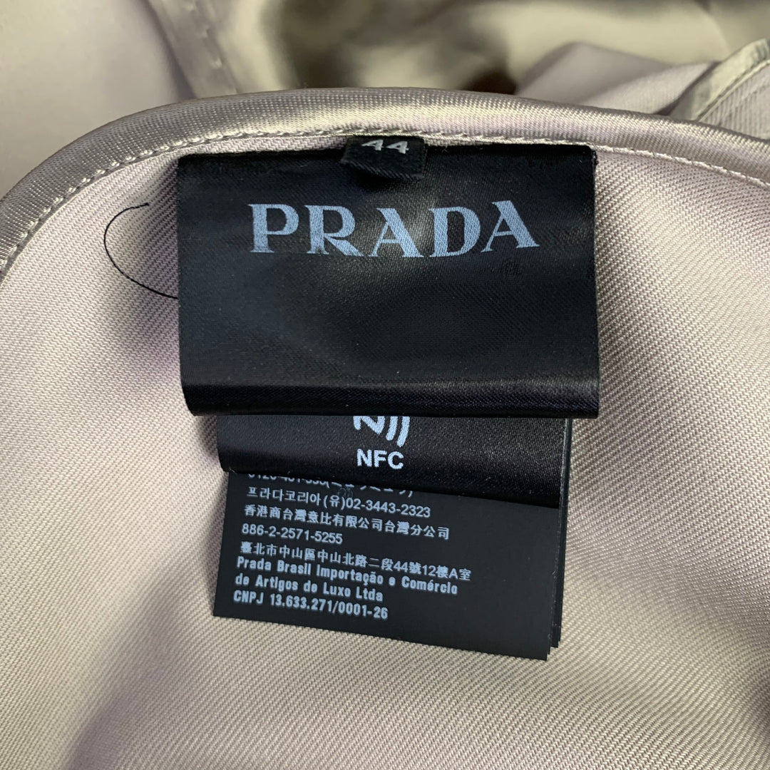 PRADA Size 8 Beige Virgin Wool Double Breasted Trenchcoat