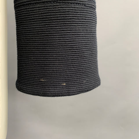ME+EM SS22 Size 6 Navy Gold Cotton Blend Ribbed Half Placket Pullover