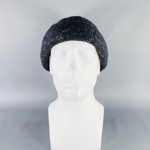 KAPITAL Grey Textured Acrylic Blend Fleece Hat