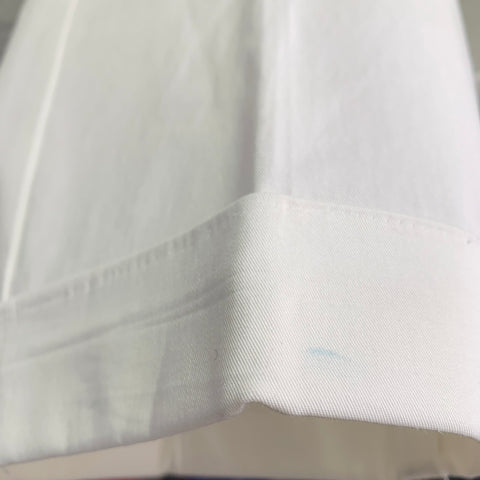 LARDINI Size 33 White Cotton Blend Pleated Button Fly Dress Pants