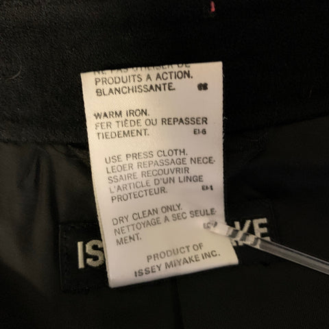 ISSEY MIYAKE Size M Black Wool Nylon Patch Pocket Coat