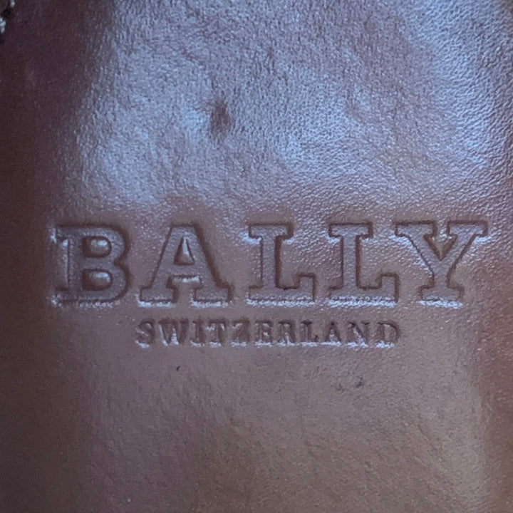 BALLY Size 7 -Frendy- Black White Ribbon Trim Leather High Top Sneakers