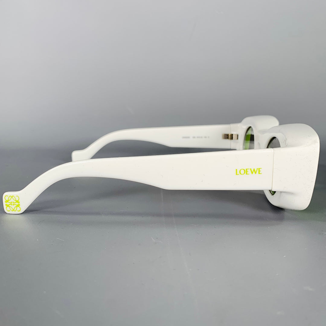 LOEWE x PAULA'S IBIZA White Green Acetate Two Tone Sunglasses