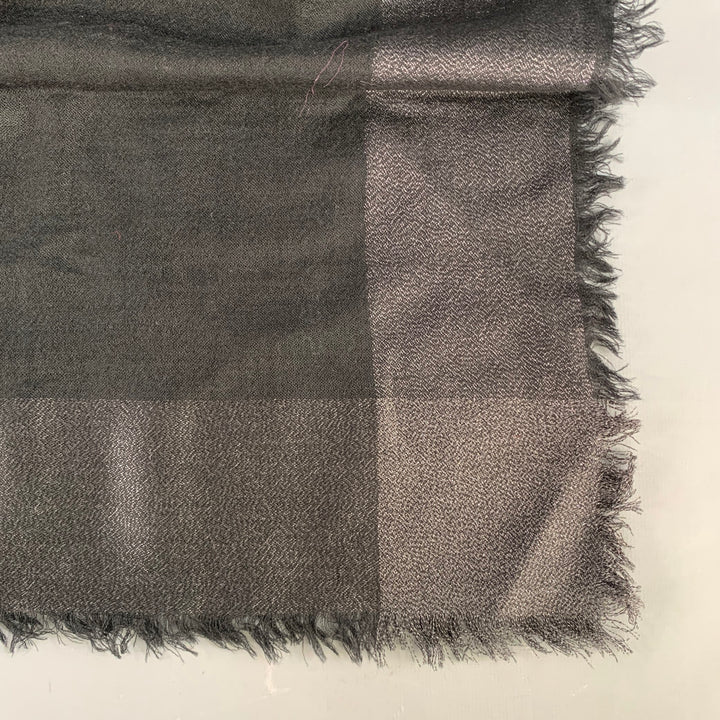 MARC JACOBS Black Metallic Wool Cashmere Blend Scarves