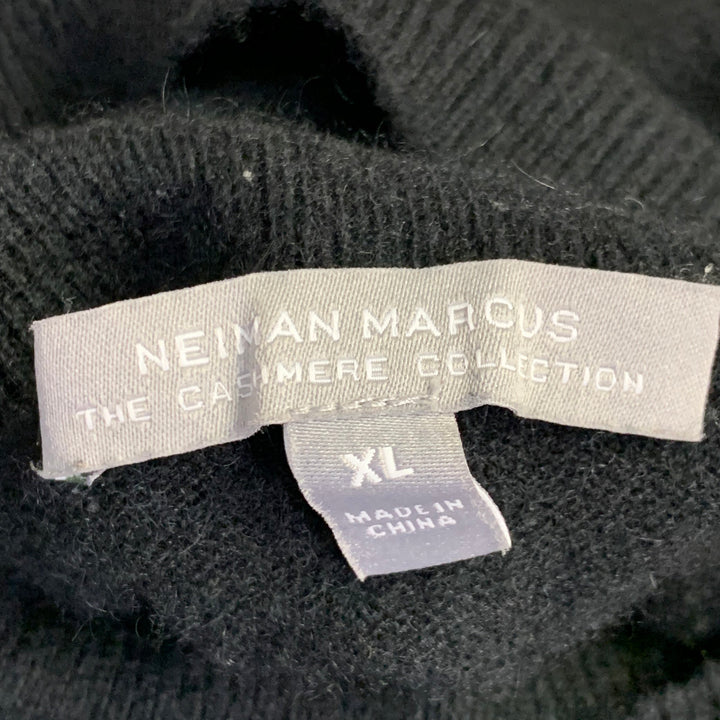 NEIMAN MARCUS Size XL Black Cashmere Turtleneck Sweater