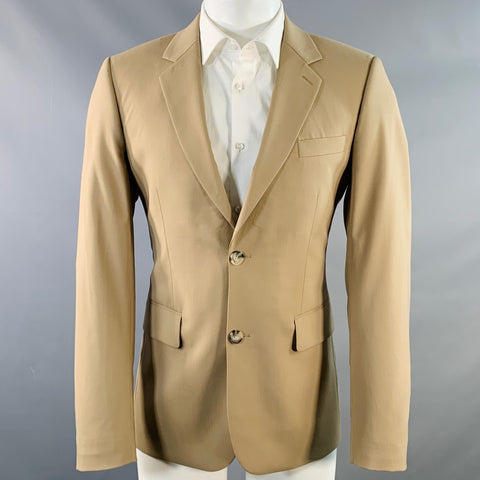SANDRO Size 38 Beige Virgin Wool Blend Notch Lapel Sport Coat