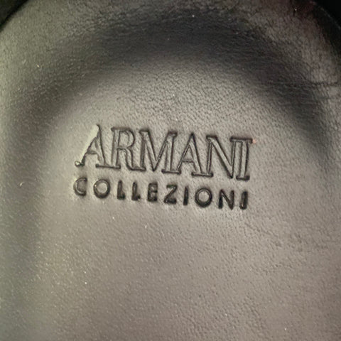 ARMANI COLLEZIONI Size 8 Brown Leather Derby Lace-Up Shoes