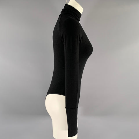 DONNA KARAN Size S Black Body suit Casual Top