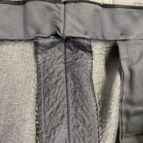CALVIN KLEIN COLLECTION Size 40 Grey Metallic Cotton Blend Peak Lapel Suit